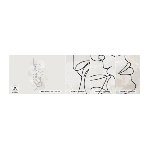 Vzor Fototapety Samolepicí Deluxe Sticker - Zamotaní v objetí - Abstrakce, Muž, Žena - 100x30 cm