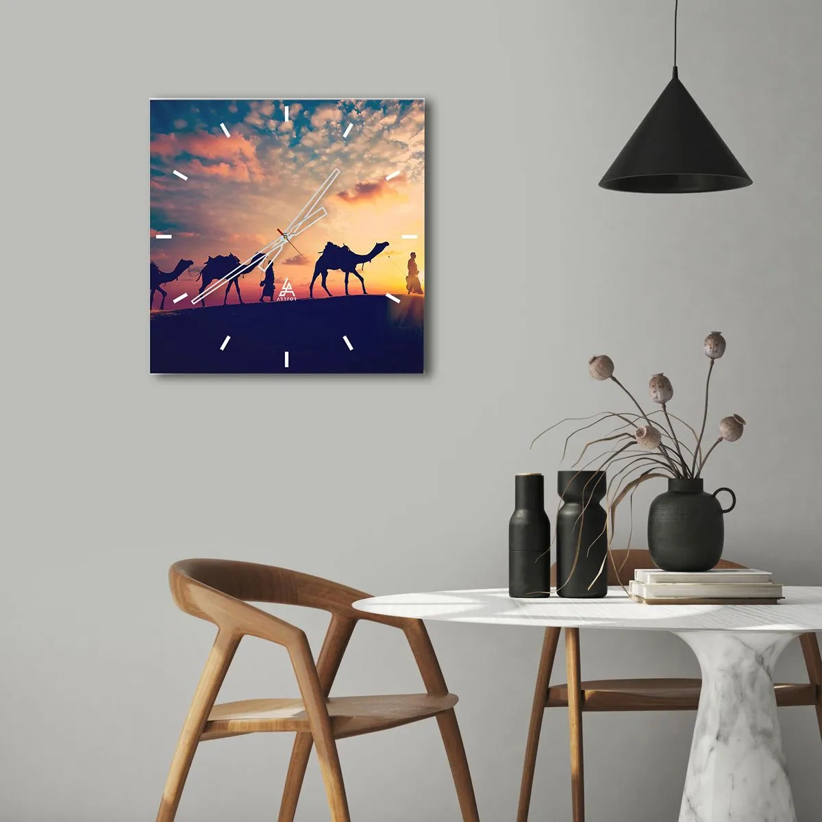 Nástěnné hodiny - Tajemný duch orientu - 30x30 cm