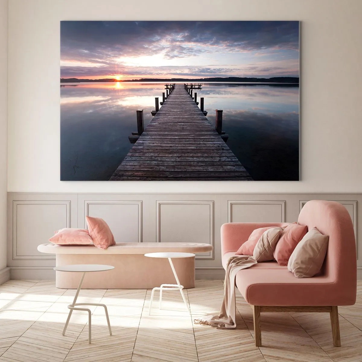 Obraz na skle - Tichá hranice mezi dnem a nocí - 100x70 cm