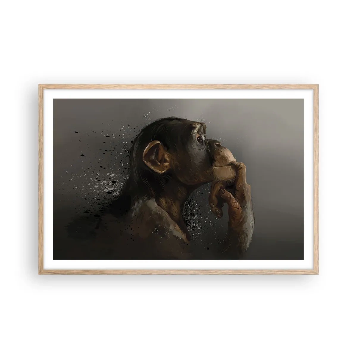 Plakát v rámu světlý dub - Určitě myslitel - 91x61 cm