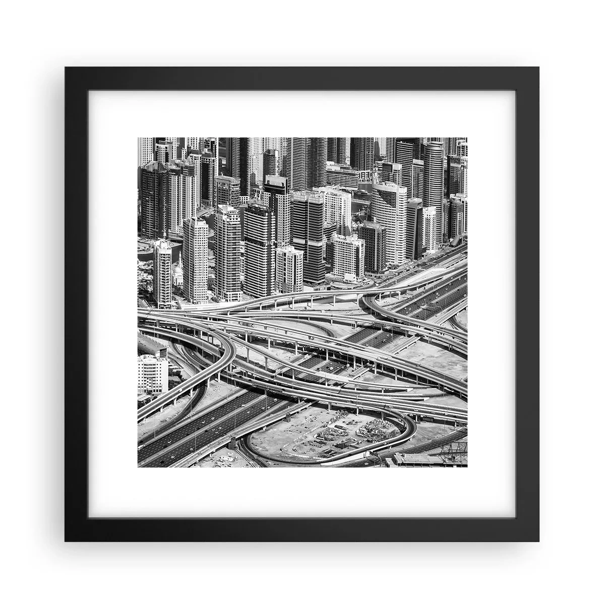 Plakát v černém rámu - Dubaj – nemožné město - 30x30 cm