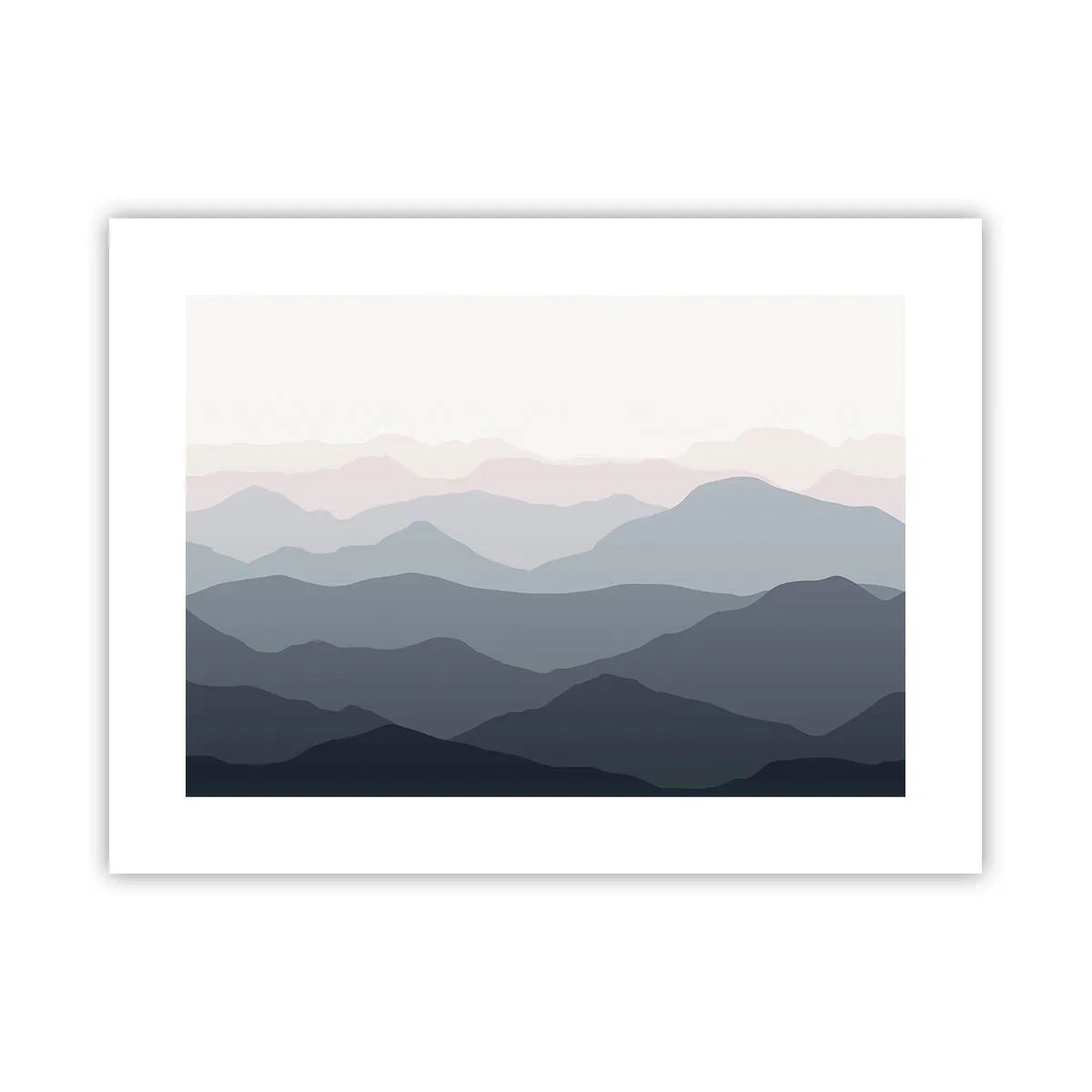 Plakát - Vlny hor - 40x30 cm