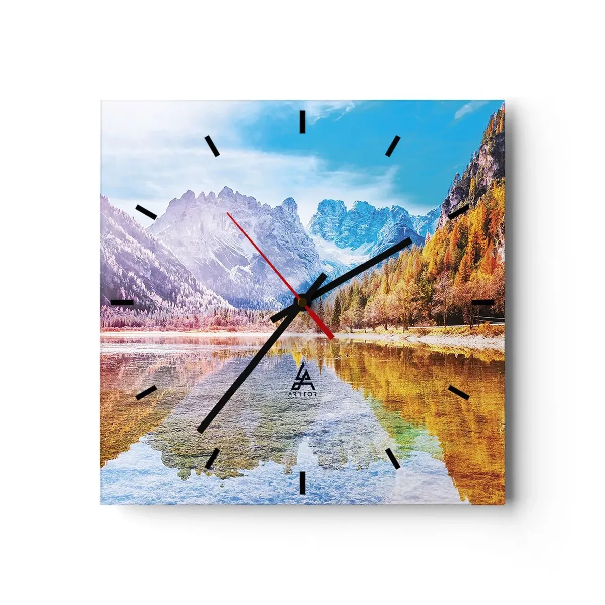 Nástěnné hodiny - A v horách už je podzim - 30x30 cm