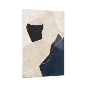 Obraz na skle - Abstraktní kompozice – kontrast barev - 70x100 cm