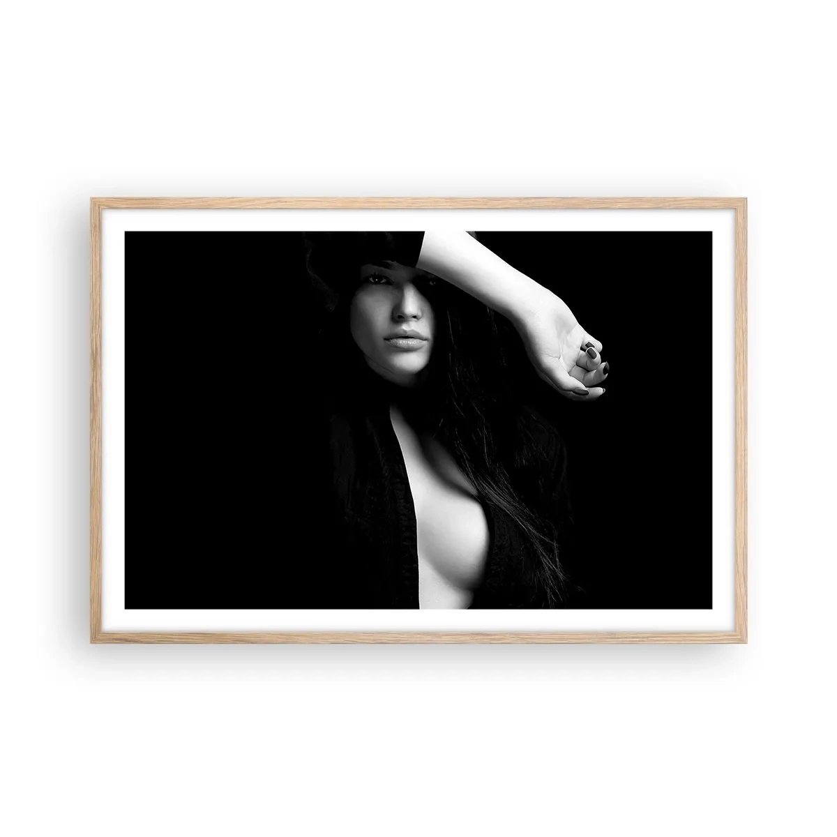 Plakát v rámu světlý dub - Škola svádění - 91x61 cm