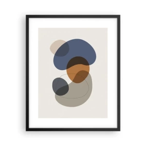 Plakát v černém rámu - Kapky barev - 40x50 cm