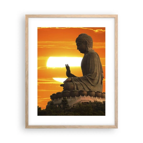 Plakát v rámu světlý dub - Bez strachu ze světa - 40x50 cm