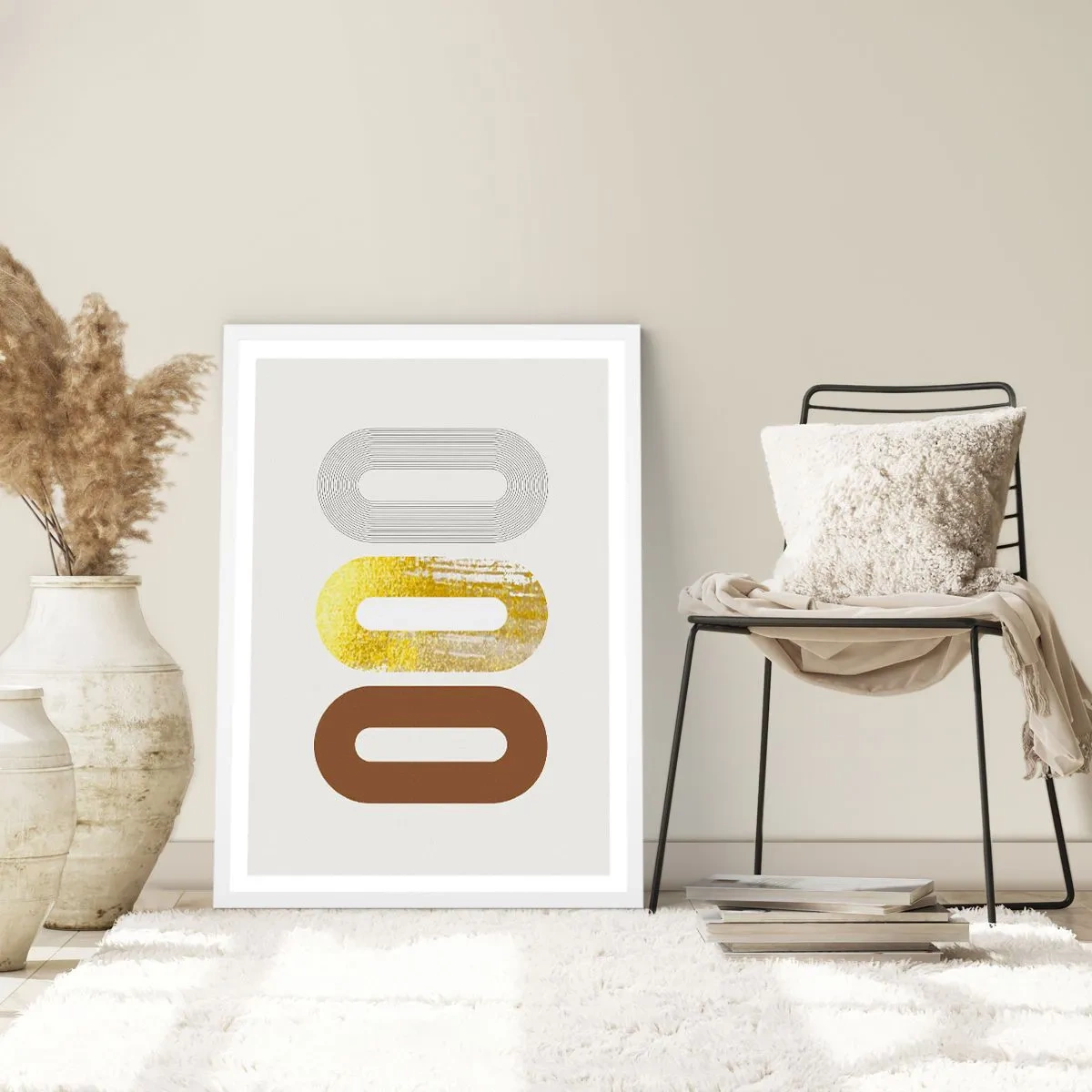 Plakát v bílém rámu - Ooo! - 70x100 cm