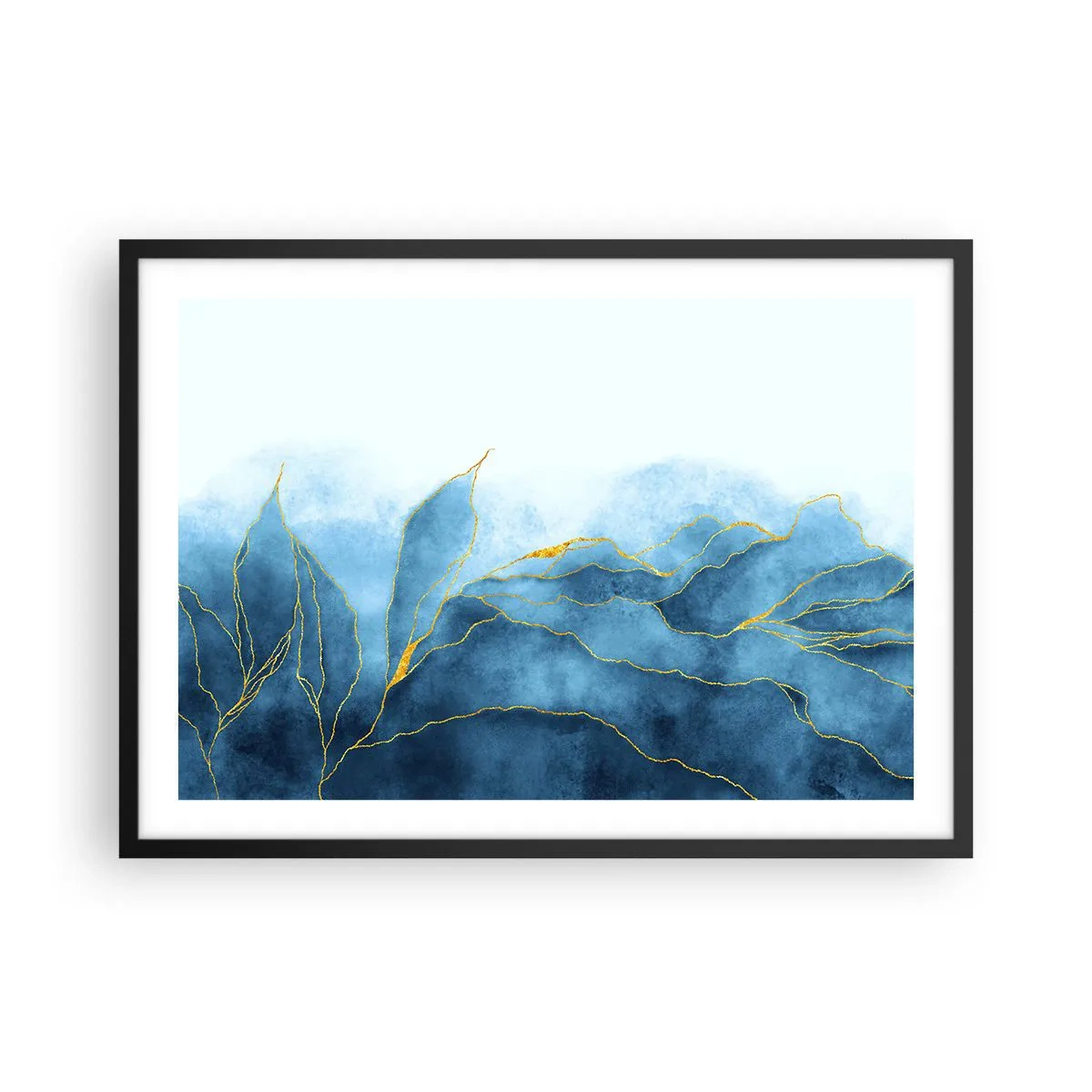 Plakát v černém rámu - Blankyt ve zlatě - 70x50 cm