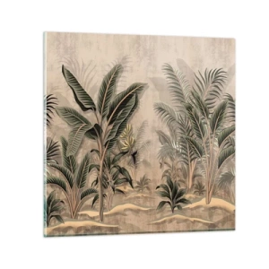 Obraz na skle - Rytina v koloniálním stylu - 60x60 cm