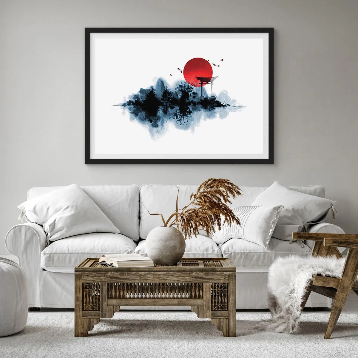 Plakát v černém rámu - Japonský pohled - 70x50 cm