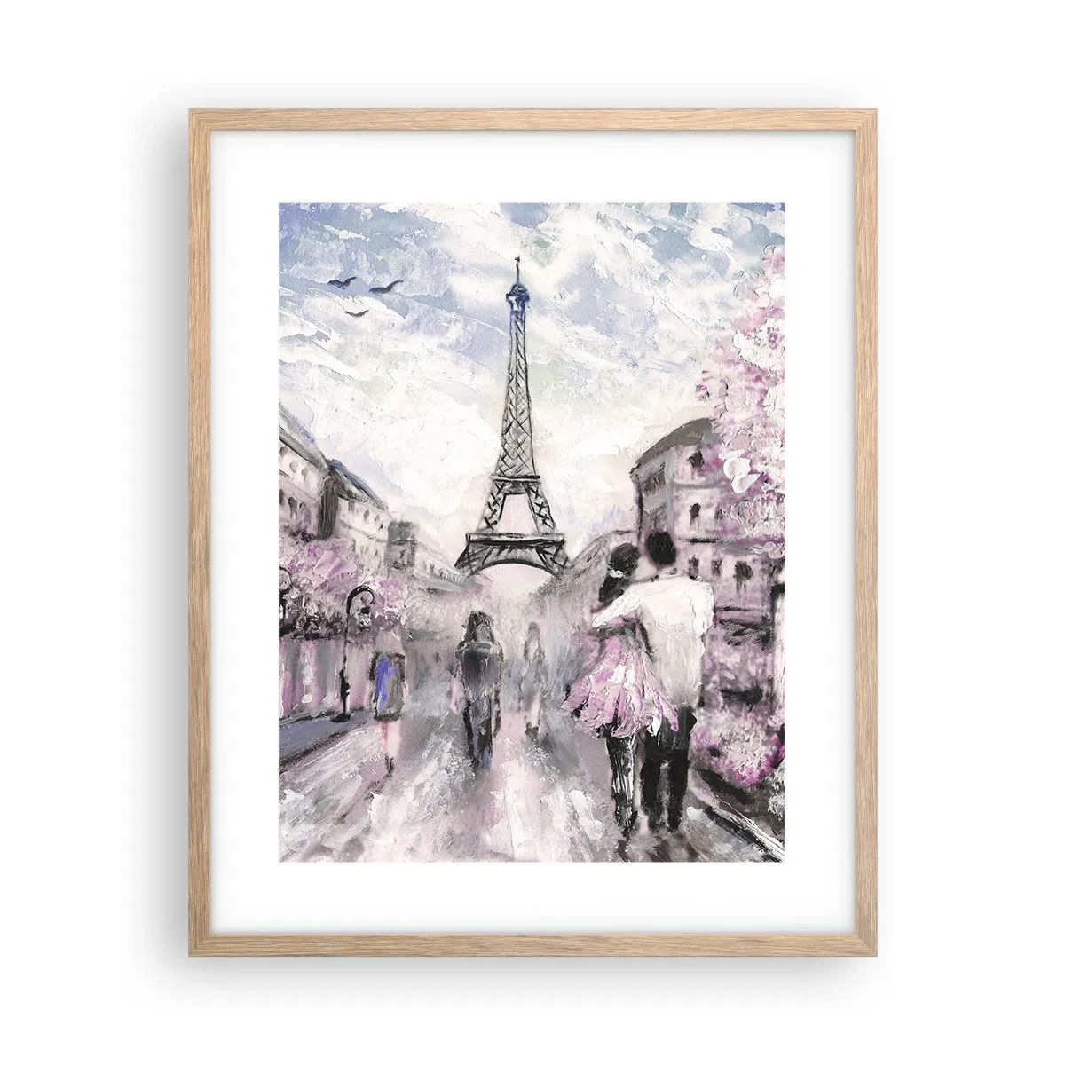 Plakát v rámu světlý dub - Když se zamilovat, tak jenom v… - 40x50 cm