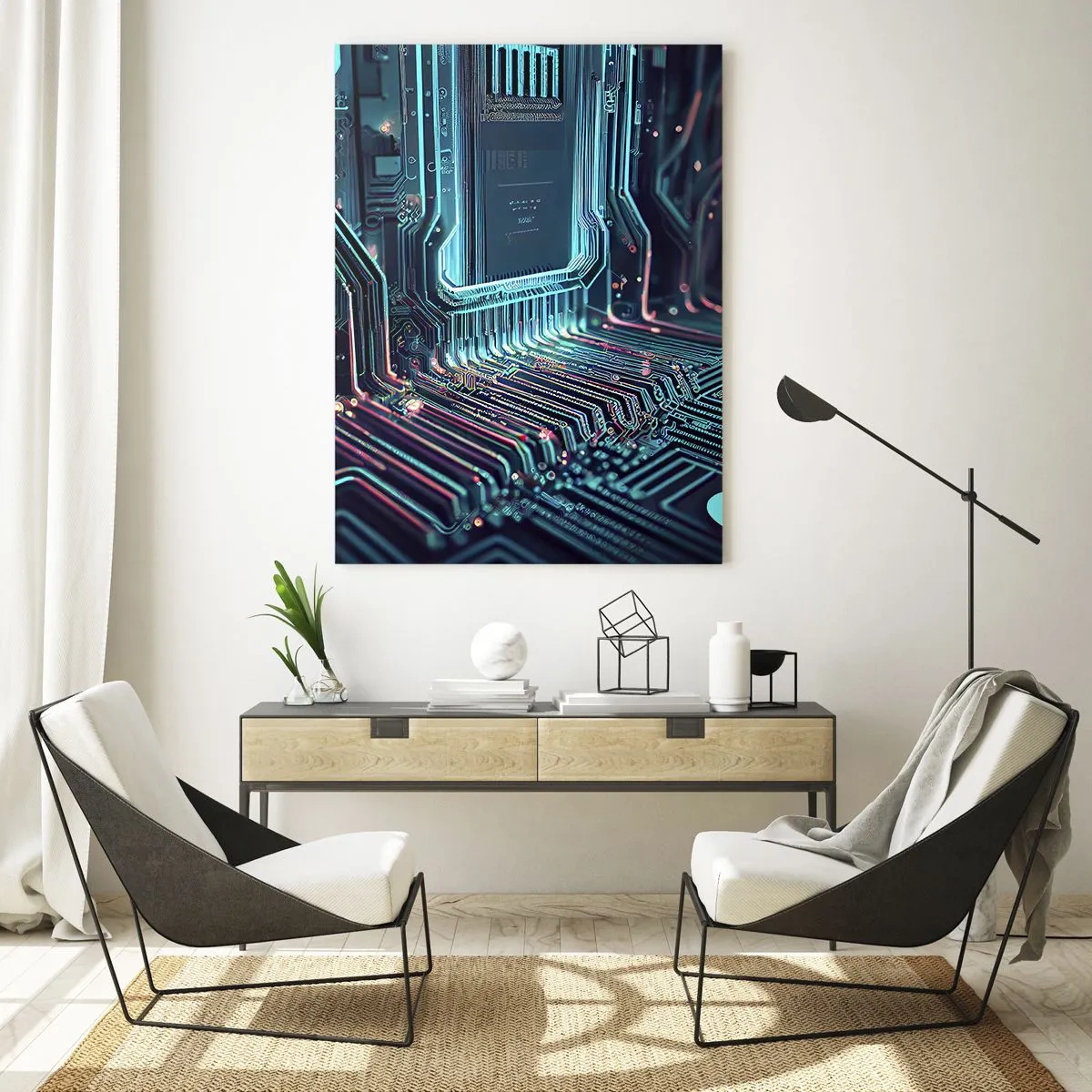 Obraz na skle - Jen tak přemýšlím… - 50x70 cm