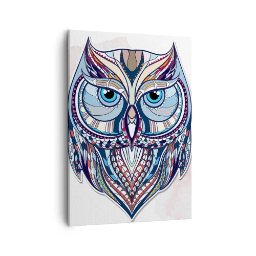 Obraz na plátně - Umělecká ozdobná sova - 50x70 cm