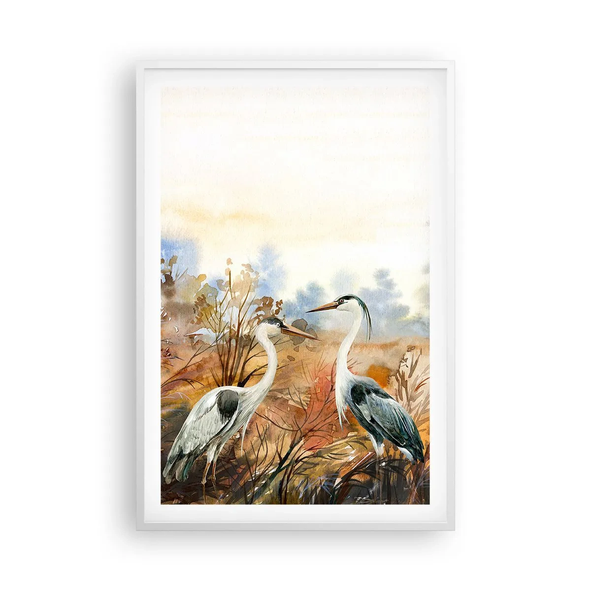 Plakát v bílém rámu - Kam na podzim? - 61x91 cm