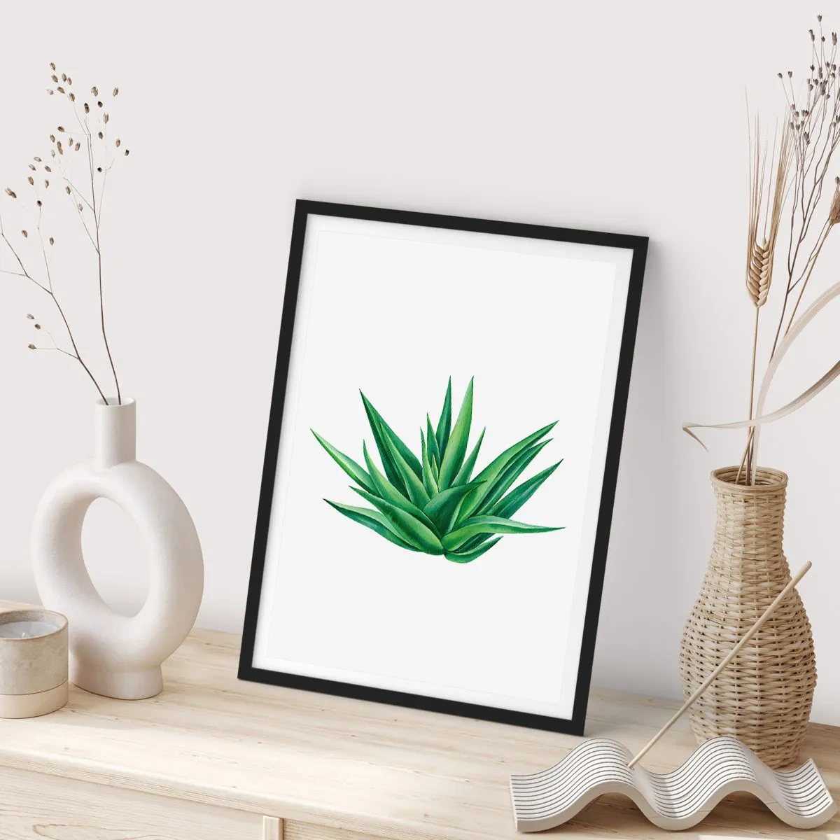 Plakát v černém rámu - Zelená – síla – život - 70x100 cm