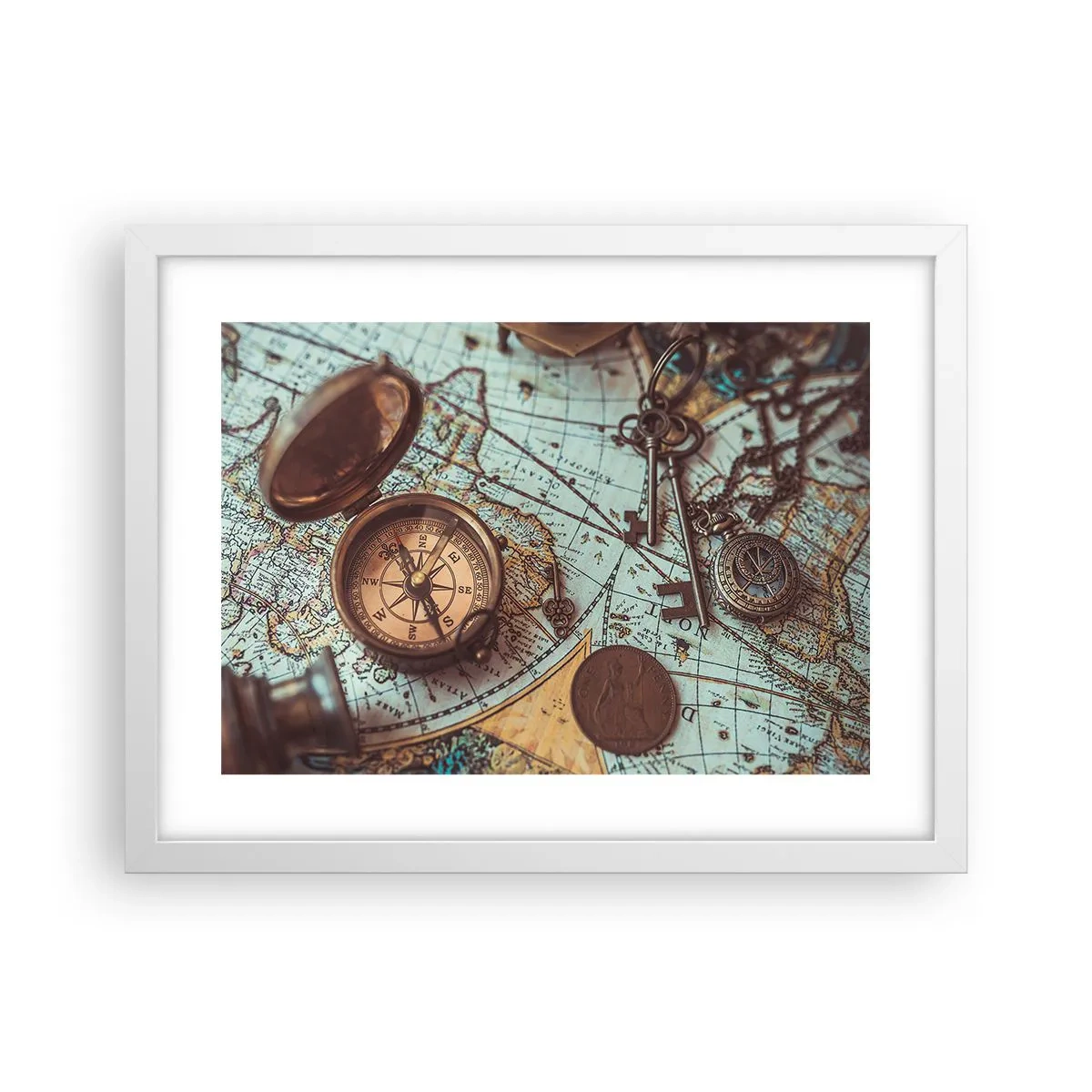 Plakát v bílém rámu - Pro dobrodruha - 40x30 cm
