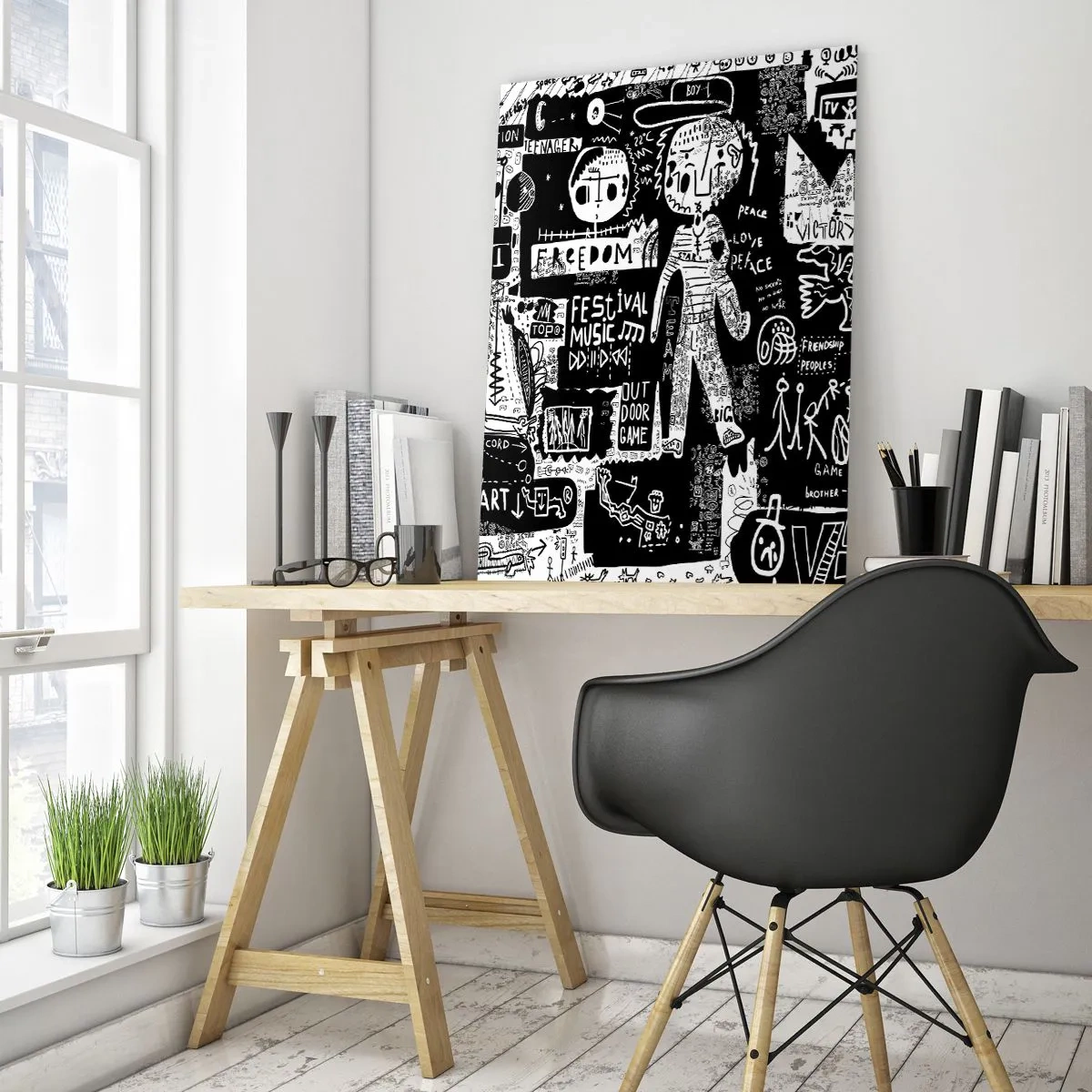 Obraz na skle - Práva a radosti duševního mládí - 50x70 cm