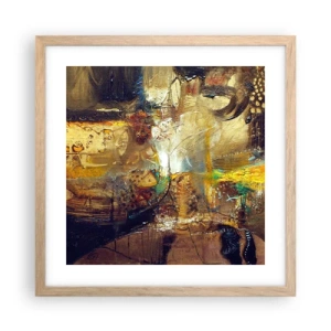 Plakát v rámu světlý dub - Zima, tepleji, horko - 40x40 cm