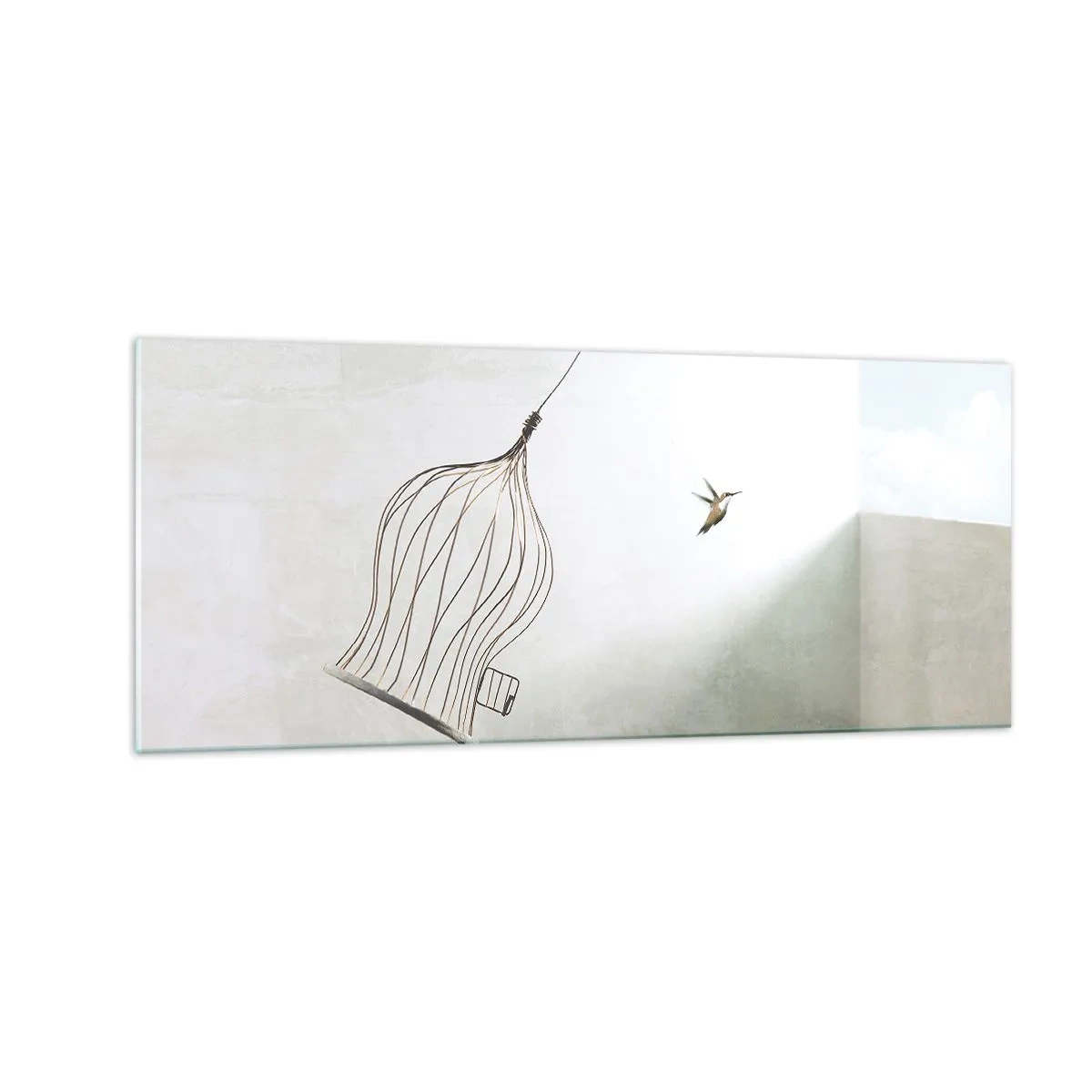 Obraz na skle - Ve svém živlu - 100x40 cm