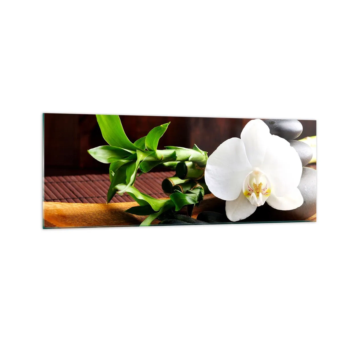 Obraz na skle - Oddejte se doteku přírody - 140x50 cm