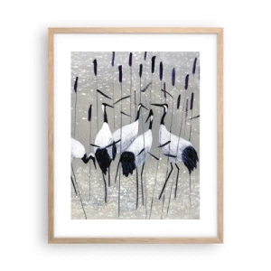 Plakát v rámu světlý dub - Mezi svými - 40x50 cm