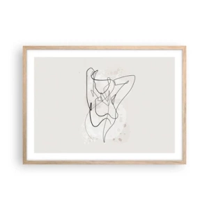 Plakát v rámu světlý dub - Umění svádění - 70x50 cm