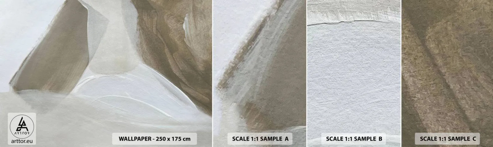 Fototapeta Vzorek Standard Eco - Vlna bílé - Jasný, Kus, Minimalistický - 100x30 cm