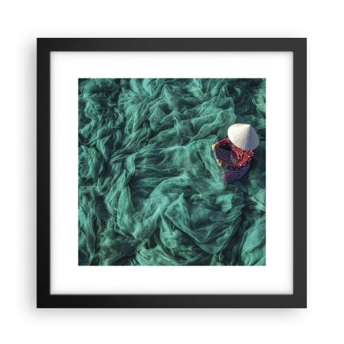 Plakát v černém rámu - V moři sítí - 30x30 cm