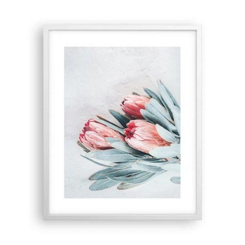 Plakát v bílém rámu - Zahanbené svou vlastní krásou - 40x50 cm