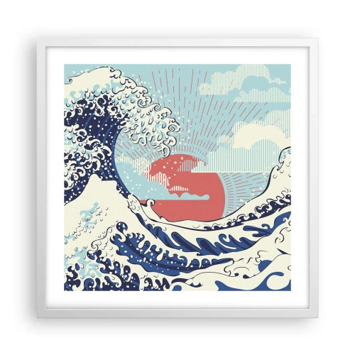 Plakát v bílém rámu - Z japonských inspirací - 50x50 cm