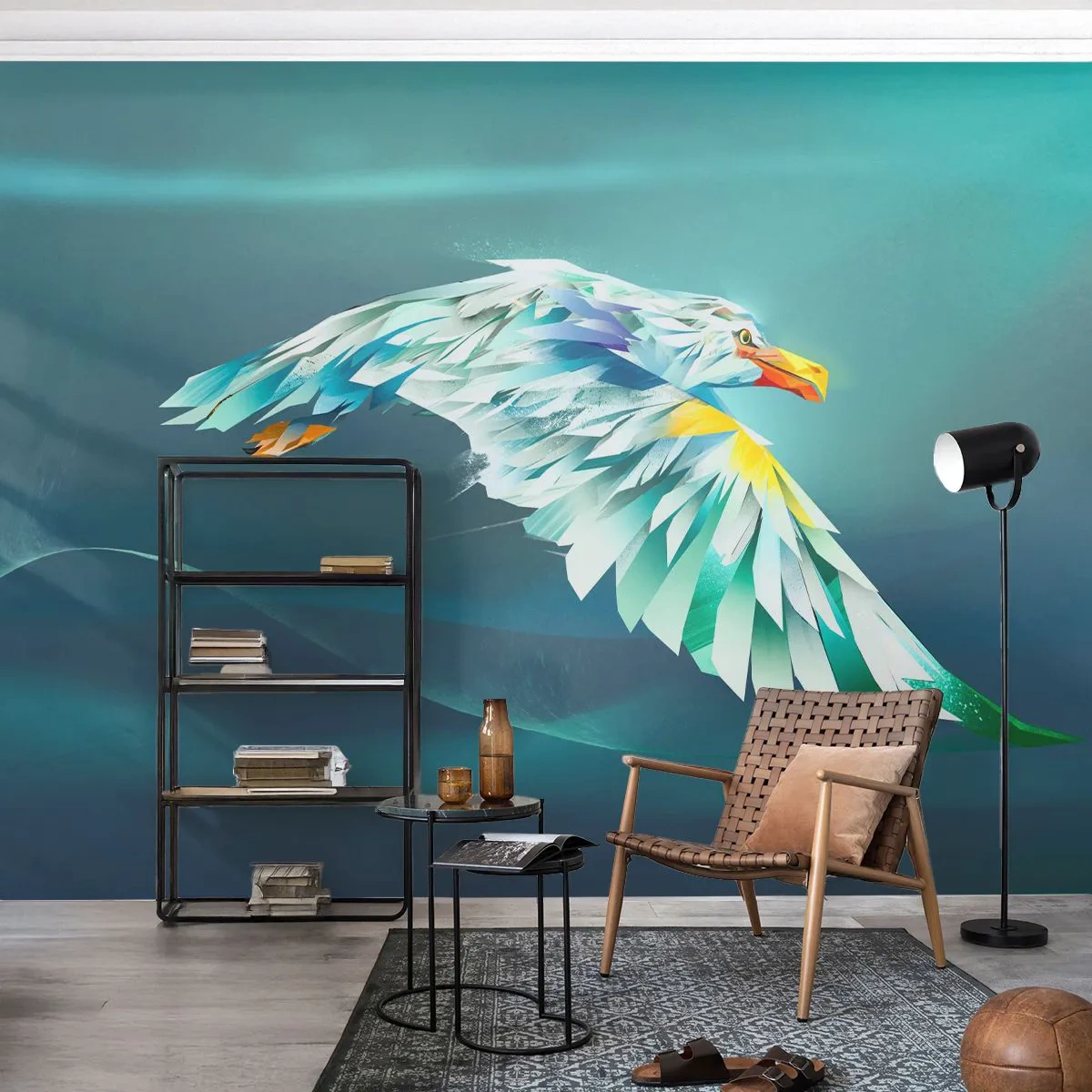 Fototapeta Premium Canvas - Orlí síla tvých letů - Abstrakce, Orel, Pták - 300x210 cm
