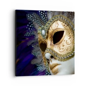 Obraz na plátně - Benátský portrét ve zlatě - 40x40 cm