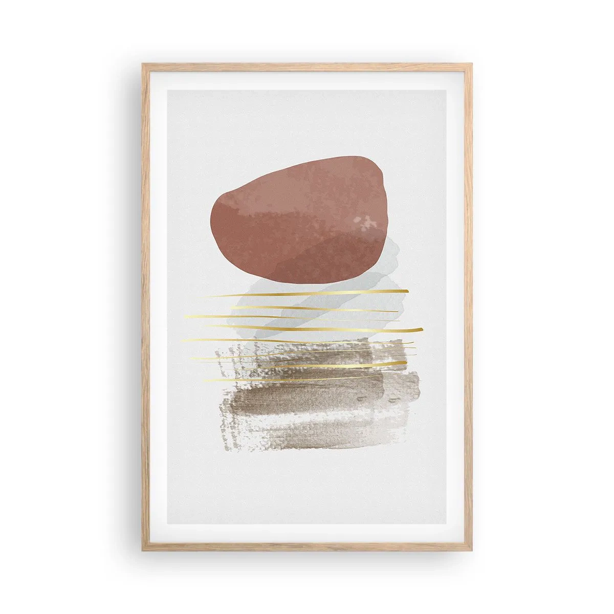 Plakát v rámu světlý dub - Abstraktní kolonáda - 61x91 cm
