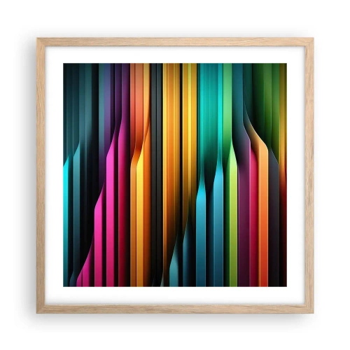 Plakát v rámu světlý dub - Světelné varhany - 50x50 cm