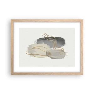 Plakát v rámu světlý dub - Trvání a pohyb - 40x30 cm
