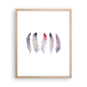 Plakát v rámu světlý dub - Jemné jako různobarevná mlha - 40x50 cm