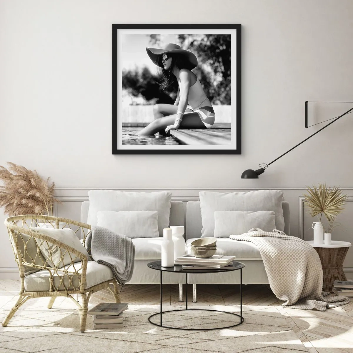 Plakát v černém rámu - Letní sen - 40x40 cm