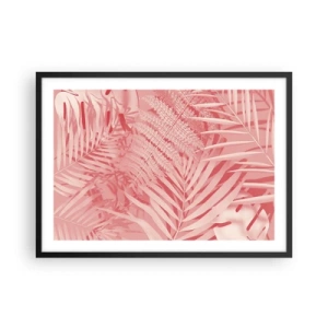 Plakát v černém rámu - Růžový koncept - 70x50 cm