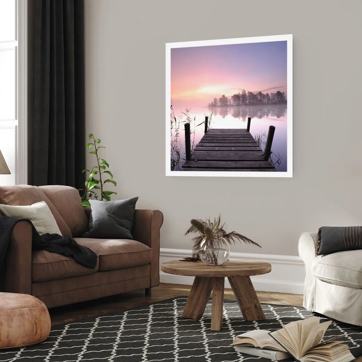 Plakát - Z liliové mlhy… - 60x60 cm