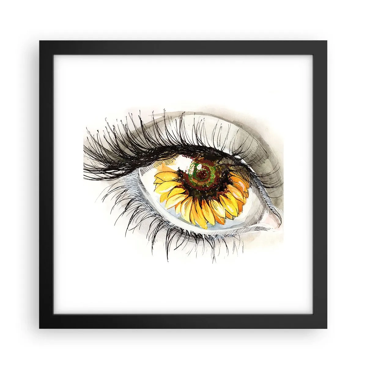 Plakát v černém rámu - Pohled žhavý jako léto - 30x30 cm