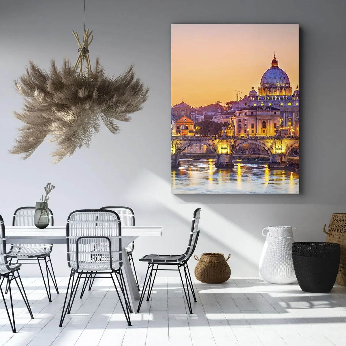 Obraz na plátně - Soumrak nad Věčným městem - 80x120 cm