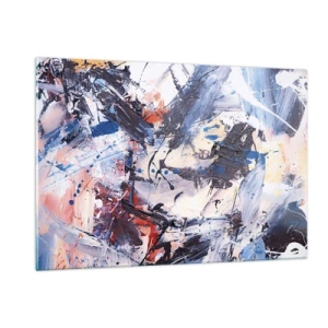 Obraz na skle - Bláznivý tanec abstrakce - 120x80 cm