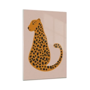 Obraz na skle - Leopardní vzor je v módě - 80x120 cm