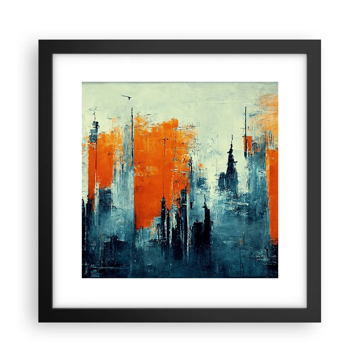 Plakát v černém rámu - Moderní krajina - 30x30 cm