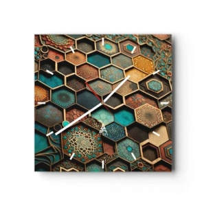 Nástěnné hodiny - Arabské ornamenty – variace - 30x30 cm