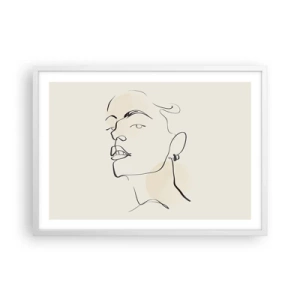 Plakát v bílém rámu - Hrdý pohled - 70x50 cm