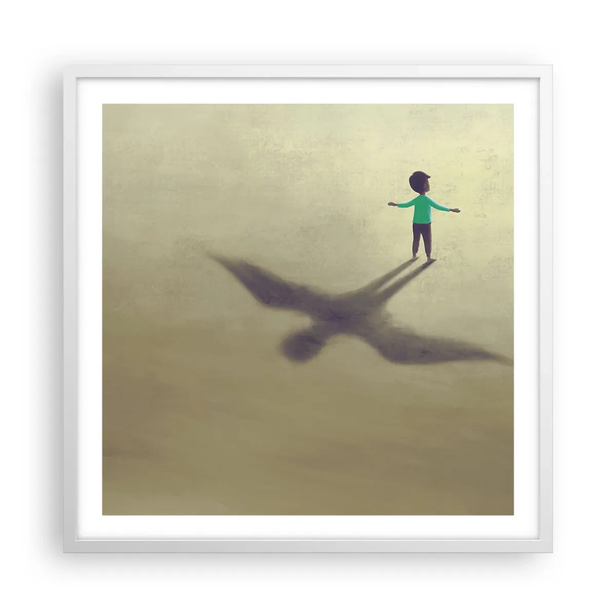 Plakát v bílém rámu - Hrdina budoucnosti - 60x60 cm