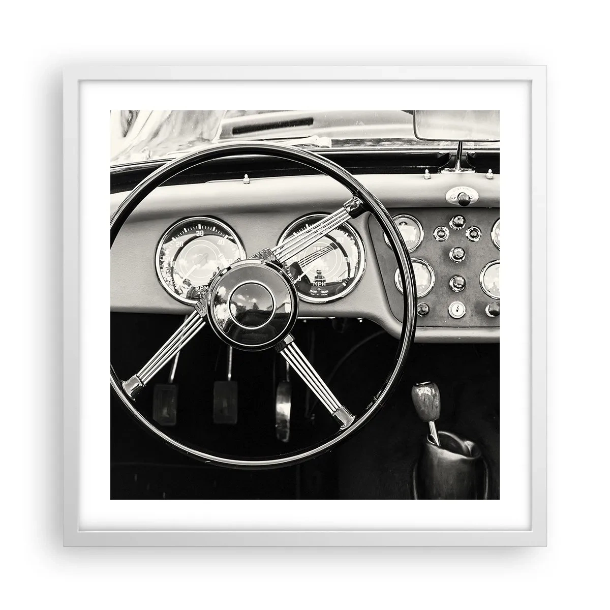 Plakát v bílém rámu - Sen sběratele - 50x50 cm