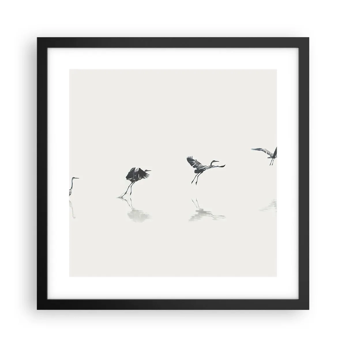 Plakát v černém rámu - Čtyři jednoduché kroky - 40x40 cm